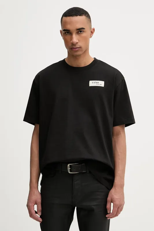 G-Star t-shirt męski bawełniany HB badge relaxed