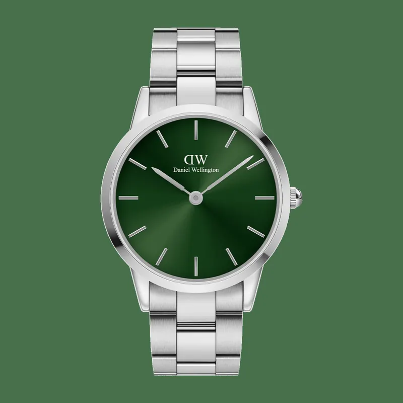 Daniel Wellington DW Watch Iconic Link Emerald Silver 40mm MIC