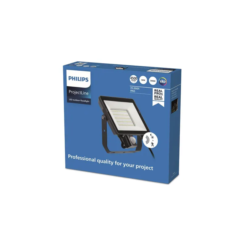 Reflektor zewnętrzny Philips ProjectLine Sensor 3000K 50W