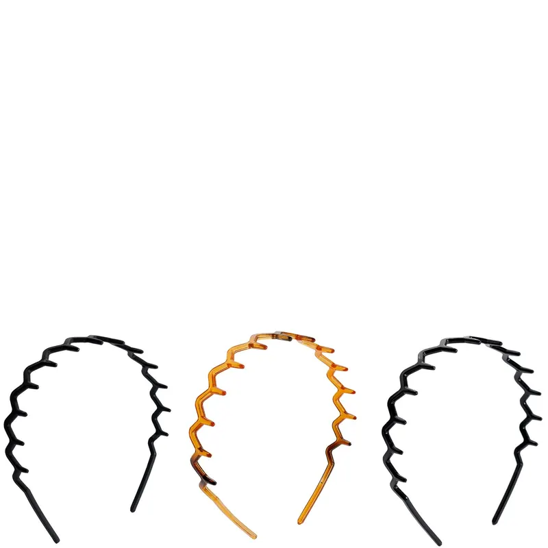 brushworks Zig Zag Headband - 3 Pack