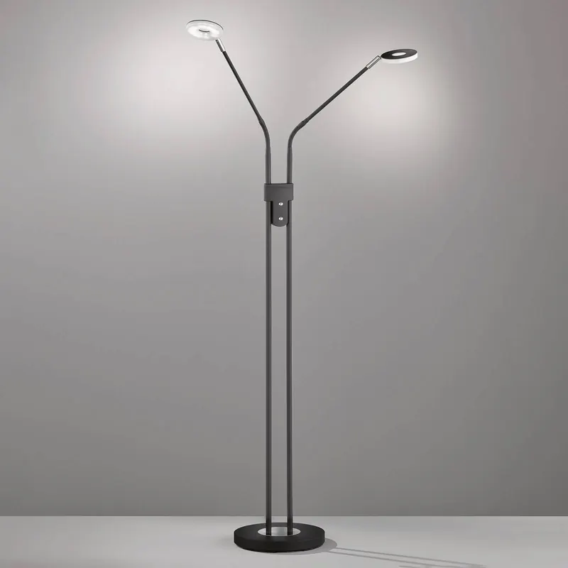 Lampa stojąca Dent, ściemniana, CCT, 2 x 6W czarna