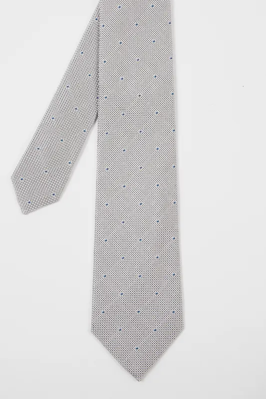 Paul Smith Men Tie Small Dots Grey Maat: 8 | Stropdassen Outlet | Heren | Grijs