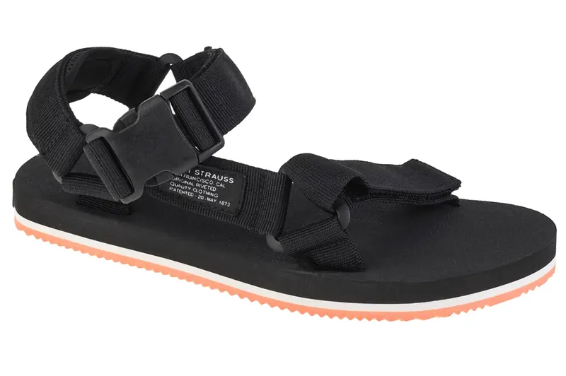 Levi's Tahoe Refresh Sandal 234206-989-59, Damskie, Czarne, sandały, tkanina, rozmiar: 40