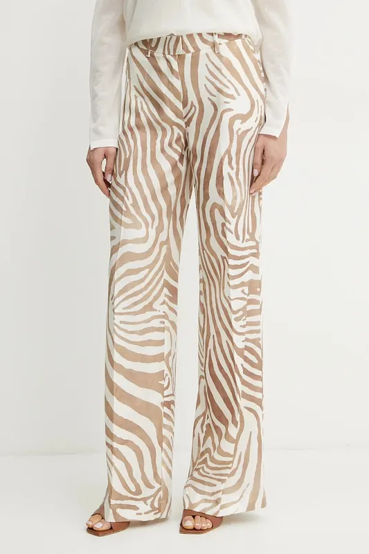 Marciano by Guess spodnie z domieszką lnu GISELLE