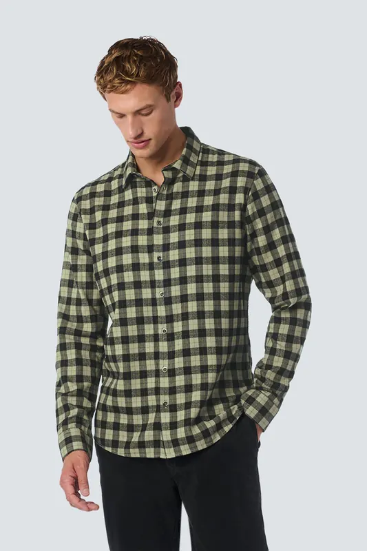 No Excess Shirt Check Smoke Maat: M | Casual Overhemden Outlet | Heren | Zwart