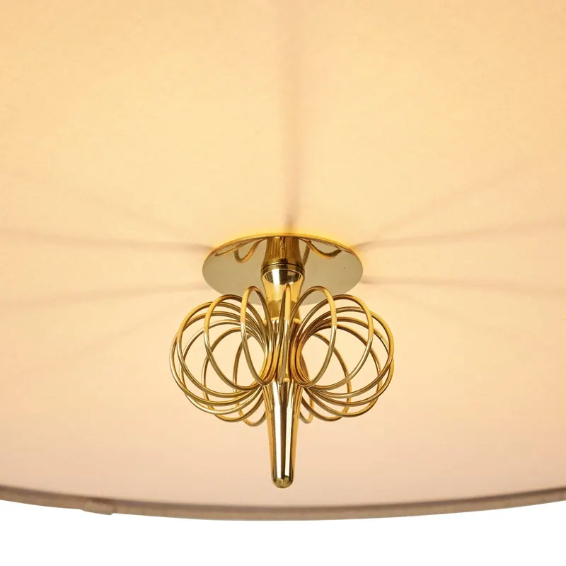 Lampa wisząca Gubi 1967, mosiądz, klosz Canvas, Ø 56 cm