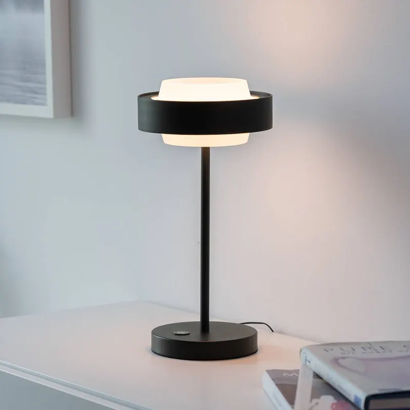 Schöner Wohnen lampa stołowa LED Elmo, czarna, 3000 K, ściemniacz