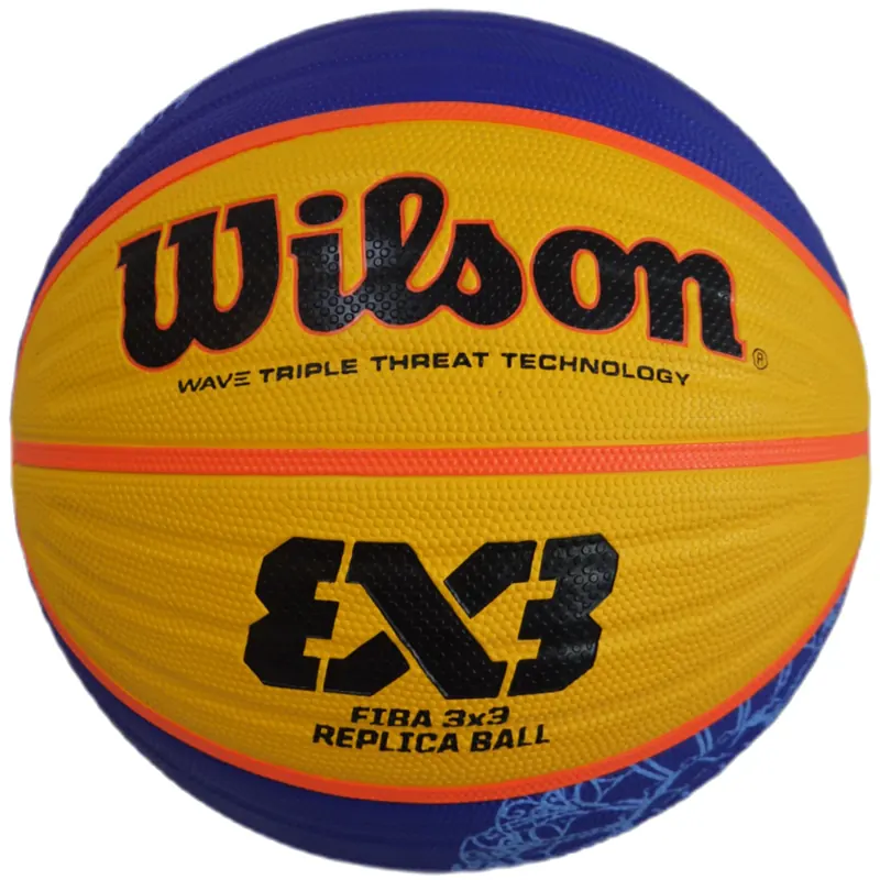 Wilson FIBA 3X3 Paris 2024 Replica Ball WZ3015001XB, Unisex, Żółte, piłki do koszykówki, skóra syntetyczna, rozmiar: 6