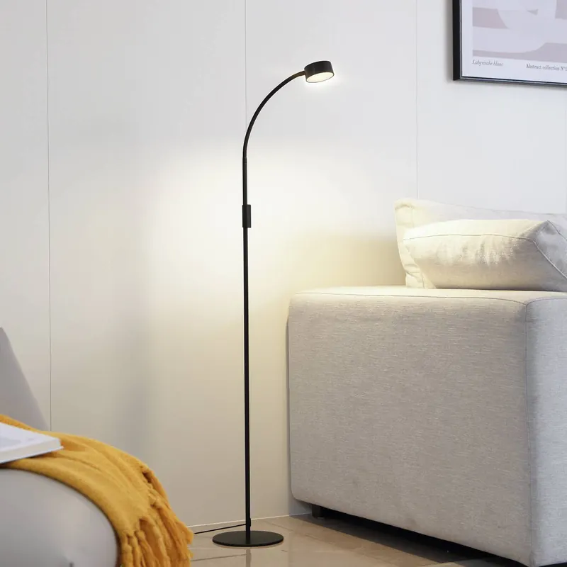 Lindby lampa stojąca LED Maori, 140 cm, czarna, CCT, ściemniany