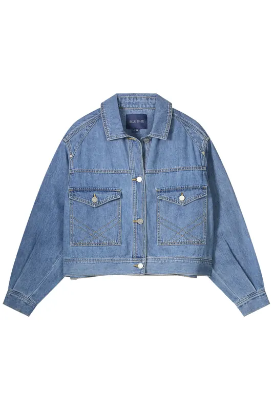 Summum Woman Boxy Denim Jacket Denim Maat: 38 | Spijkerjassen Outlet | Dames | Blauw