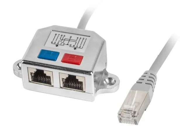 Lanberg Adapter rodzielacz Lan RJ-45 2x RJ-45 Ftp