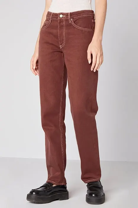 American Vintage Le Droit Low Waist 5 Pockets Pants Desir Maat: 26 | Straight Jeans Outlet | Dames | Bruin