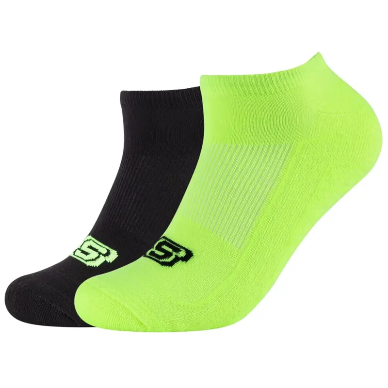 Skechers 2PPK Basic Cushioned Sneaker Socks SK43024-0201, Unisex, Zielone, skarpetki, bawełna, rozmiar: 39-42