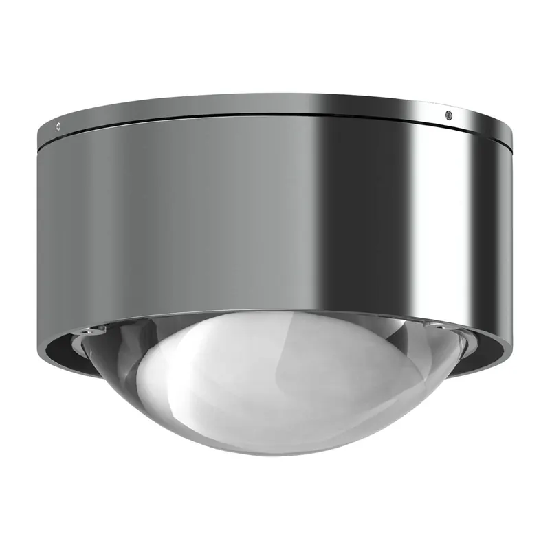 Spot LED Puk Mini One 2, przezroczysta soczewka, matowy chrom