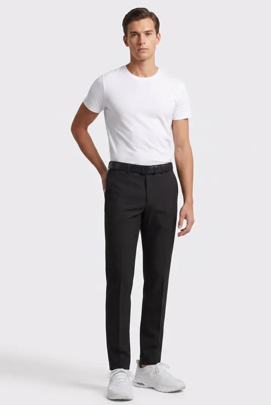 ARKET Eldar Hopsack Suit Trouser Black Maat: 52 Short | Tailored Broeken Outlet | Heren | Zwart