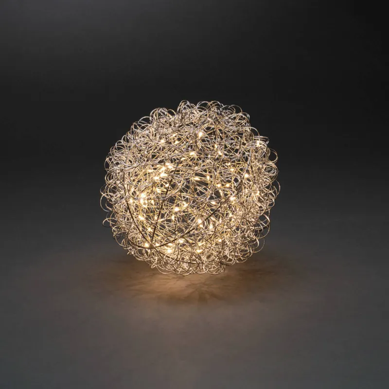 Oświetlenie dekoracyjne LED kula z drutu, Ø 25 cm, 80 diod LED