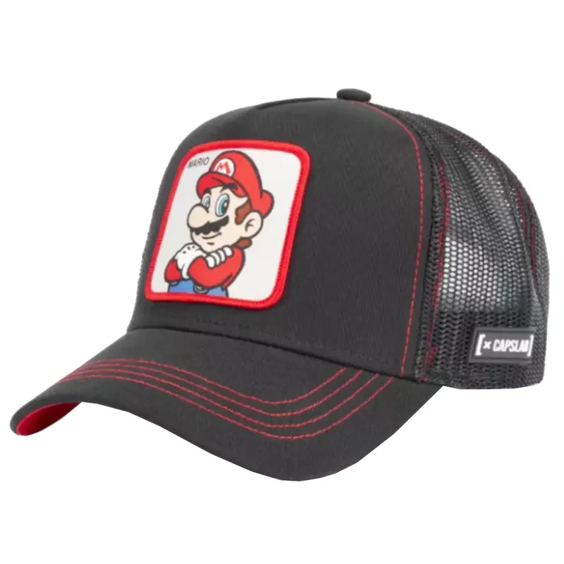 Capslab Super Mario Bros Cap CL-SMB-1-MAR2, Męskie, Czarne, czapki z daszkiem, bawełna, rozmiar: One size
