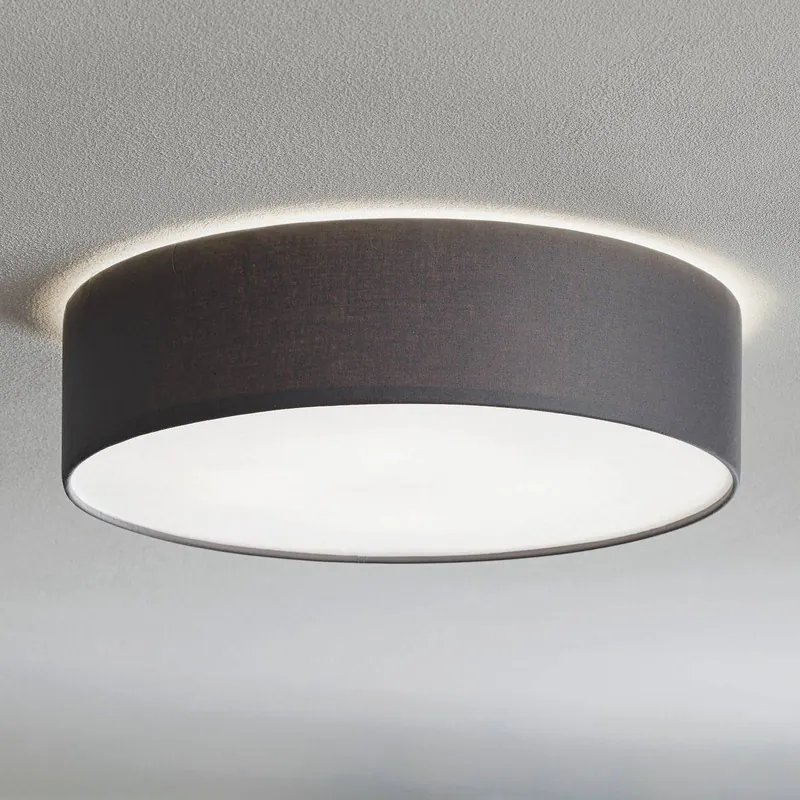 Lampa sufitowa Rondo, szara, Ø 50 cm
