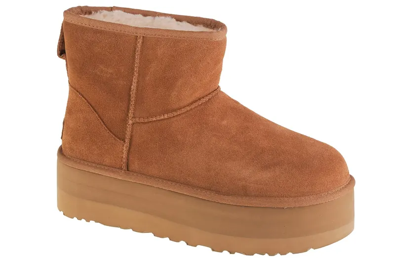 UGG Classic Mini Platform 1134991-CHE, Damskie, Brązowe, buty zimowe, skóra zamszowa, rozmiar: 42
