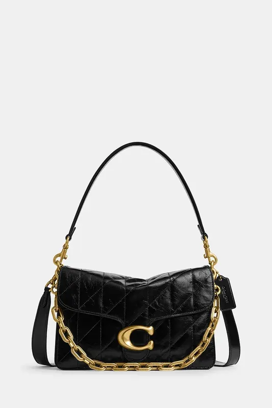 Coach torebka skórzana Chain Tabby Shoulder Bag With Quilting