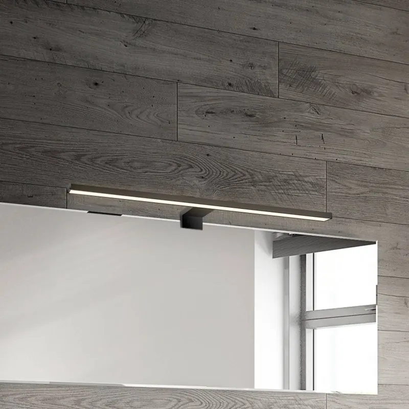 Oświetlenie lustra LED Dun 2 w 1, czarna matowa, IP44, długość 50 cm