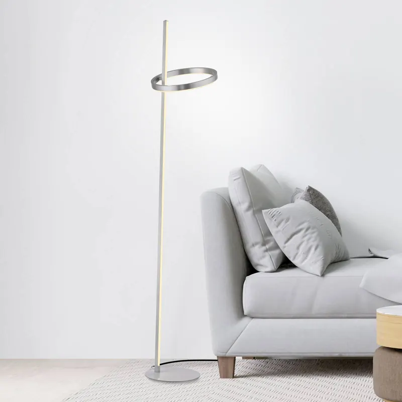 JUST LIGHT. lampa stojąca LED Ritus srebrna Żelazo ściemniany 3000 K