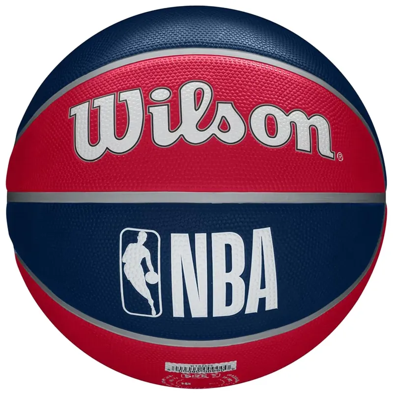 Wilson NBA Team Washington Wizards Ball WTB1300XBWAS, Unisex, Czerwone, piłki do koszykówki, Guma, rozmiar: 7