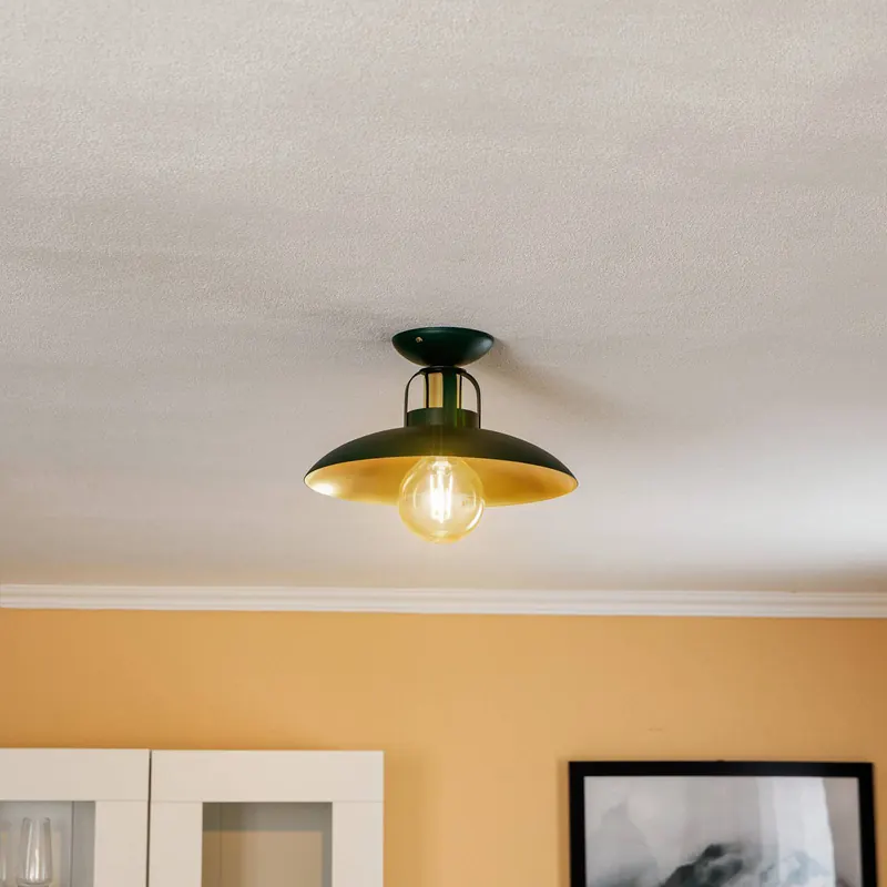 Lampa sufitowa Felix, zielono-złota