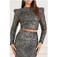 GUESS Marciano By  Sparkle In The Dark Jet Black Multi Maat: XXS | Longsleeves Outlet | Dames | Grijs