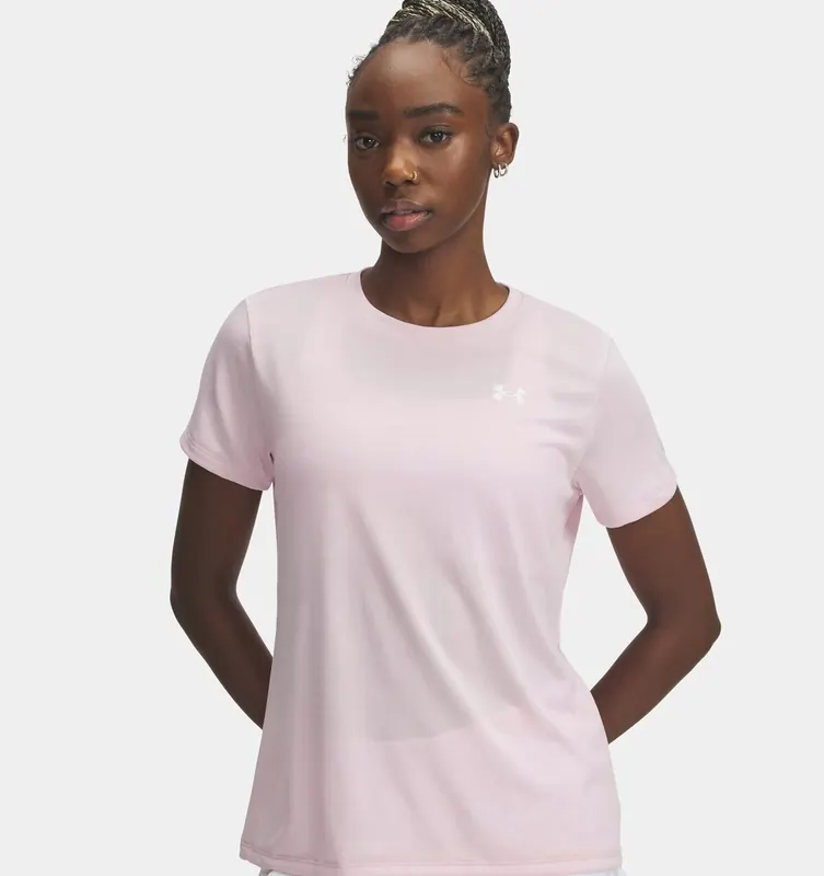 UNDER ARMOUR koszulka sportowa t-shirt damski Tech SSC - Solid różowa (S)