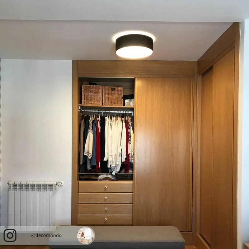 Materiałowa lampa sufitowa COLEEN, czarna