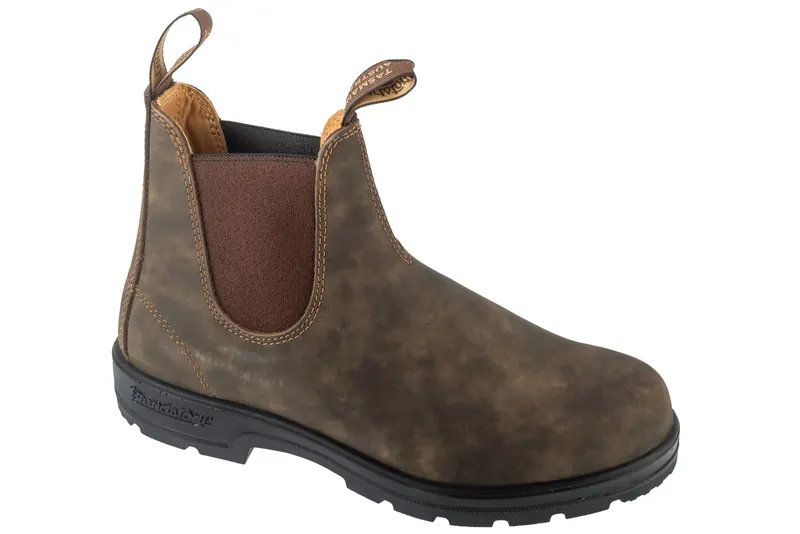 Blundstone Elastic Sided Boot Lined 585-RUSTIC, Unisex, Brązowe, sztyblety, nubuk, rozmiar: 43,5
