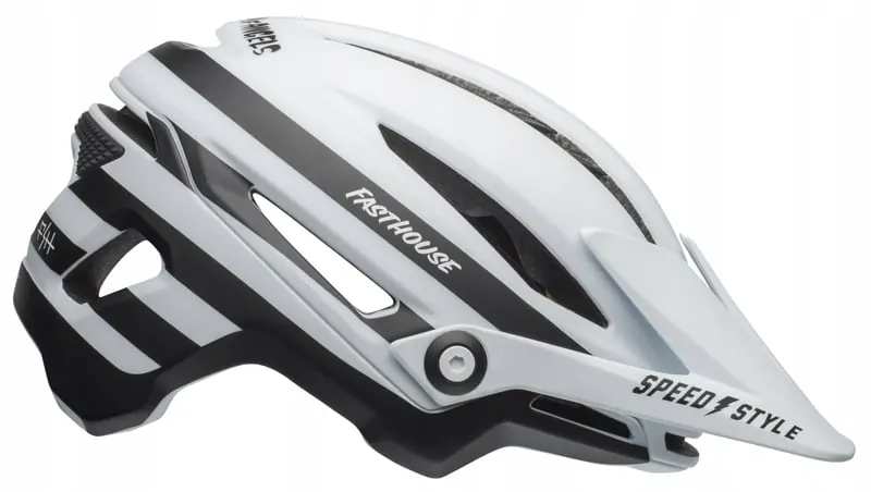 Kask mtb BELL SIXER INTEGRATED MIPS fasthouse stripes matte biały czarny (52-56)