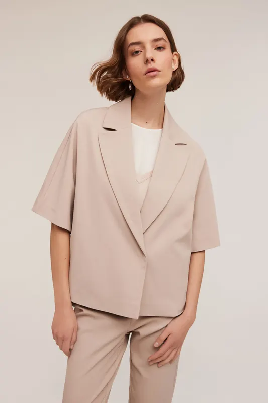 Motivi Tailored Pea Coat Beige Maat: 38 | Blazers Outlet | Dames | Beige