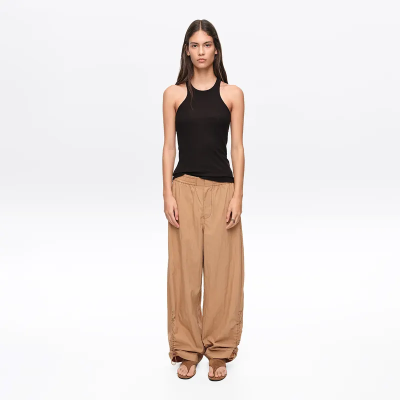 Spodnie marszczone jogger toffee