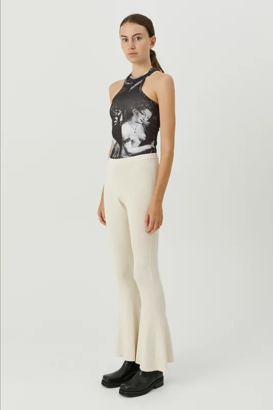 Soulland Veer Pants Off White Maat: L/XL | Wijde Broeken Outlet | Unisex | Ecru