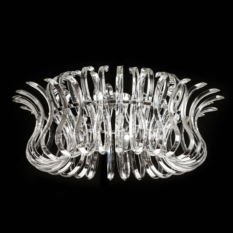 Szklana lampa sufitowa WAVE o śr. 65 cm