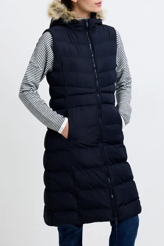 French Connection Chev Parka Gilet M Midnight Blue Maat: S | Winterjassen Outlet | Dames | Blauw