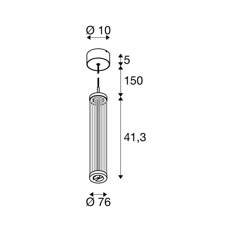 Lampa wisząca LED SLV Quimera, kolor brązowy, Ø 8 cm, CCT
