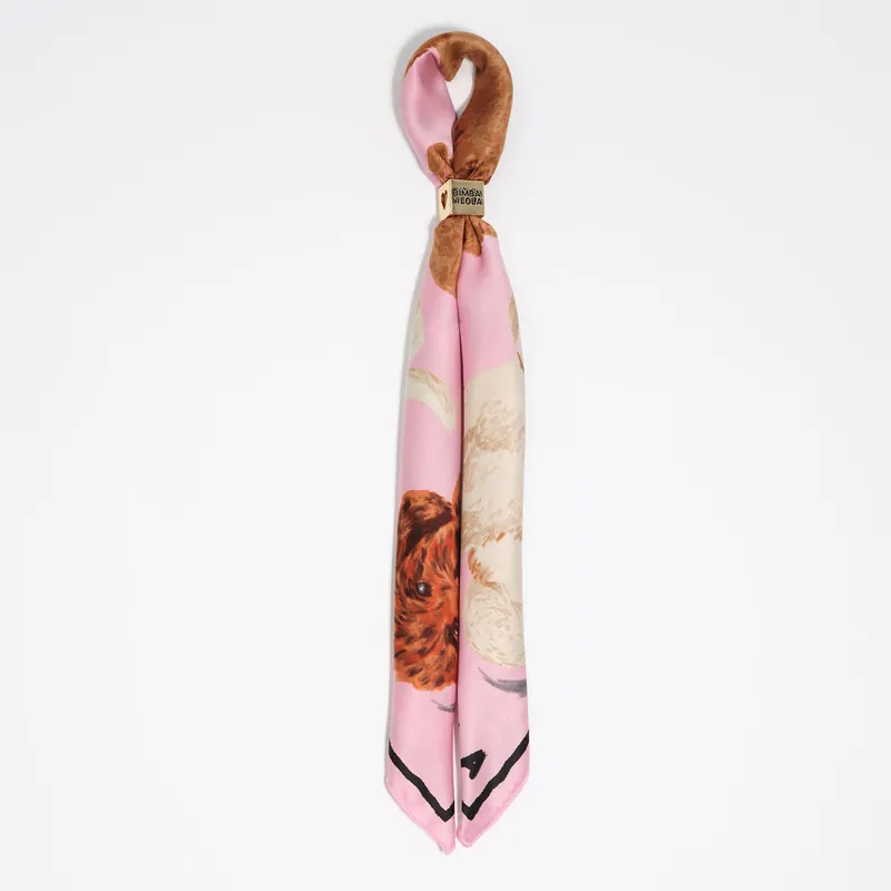 Charms torebka chusta pudle różowy