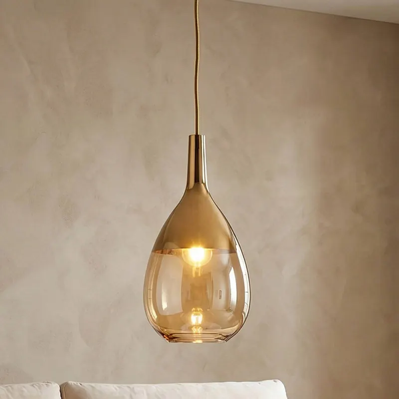 EBB & FLOW Lute S lampa wisząca złota dym