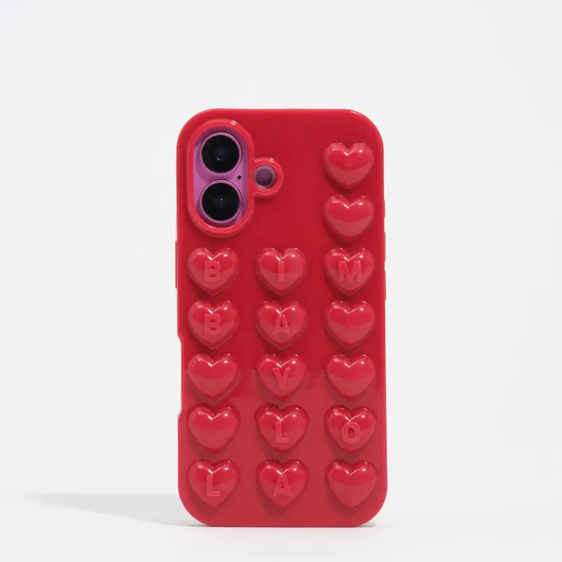 Etui silikon iPhone 16 błyszczące czerwone