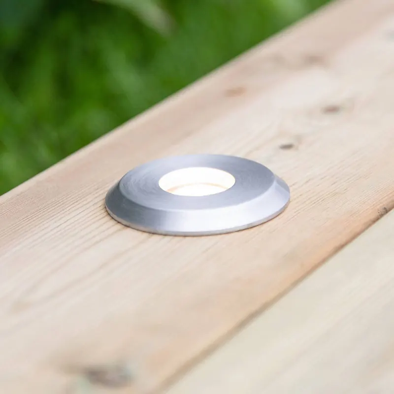 Oprawa wpuszczana LED Garden 24 Decklight, srebrna, światło górne, 3 W