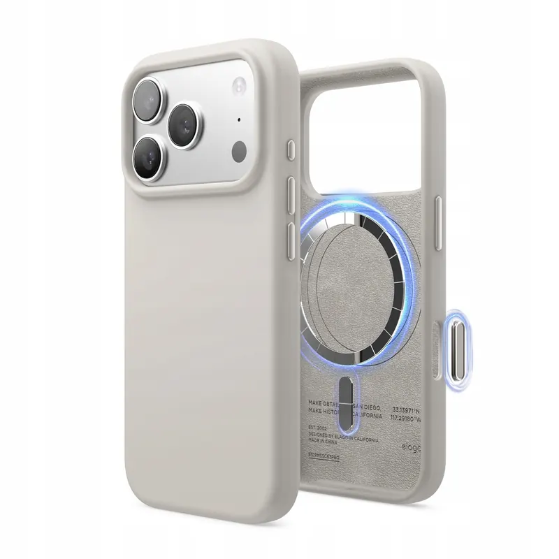 Elago kryt Silicone Case Magsafe Camera Control pre iPhone 17 Pro Stone…