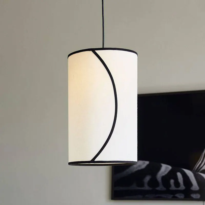 PR Home Żyrandol Ava, Ø 25 cm, bawełna organiczna, kremowy