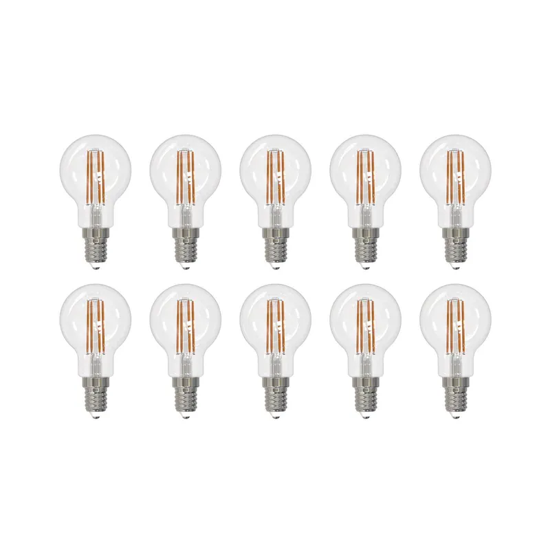 Żarówka filament LED Arcchio E14 G45, zestaw 10 sztuk, 4000 K