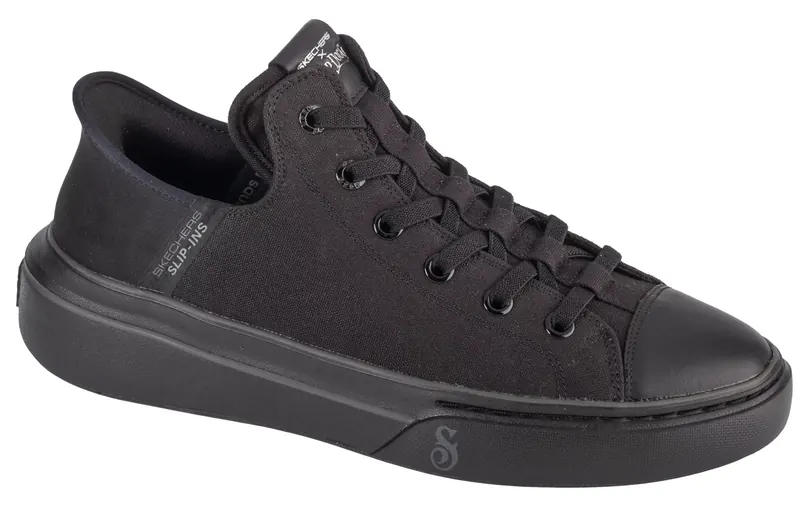 Skechers Slip-Ins Snoop One - Boss Life Canvas 251026-BBK, Męskie, Czarne, buty sneakers, tkanina, rozmiar: 47,5