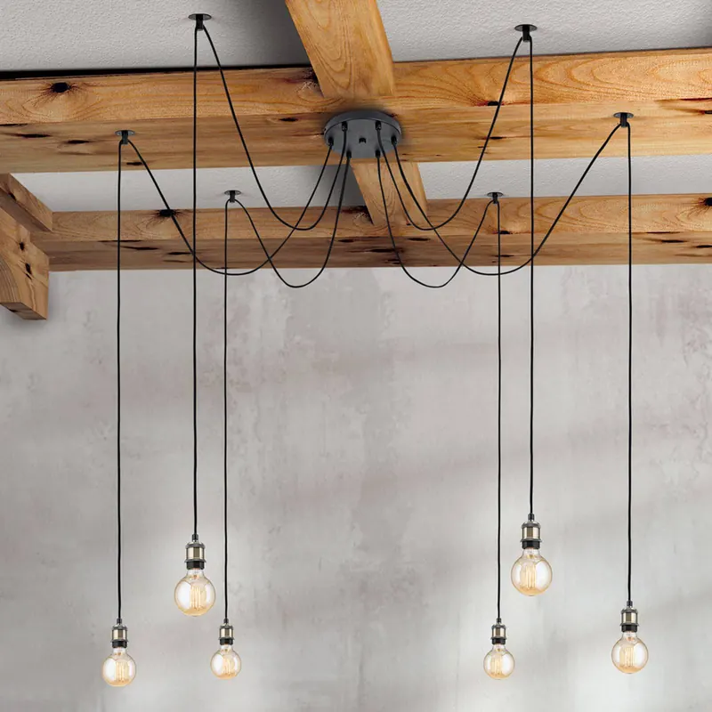 Lampa wisząca Jailhouse, 6-punktowa
