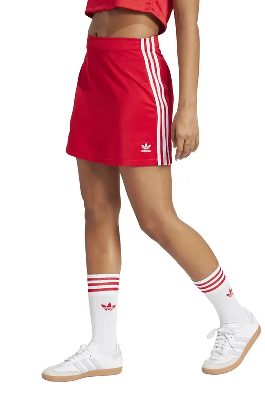 Adidas Originals Adicolor 3 Stripes Mini Skirt Better Scarlet Maat: XS | Mini Rokken Outlet | Dames