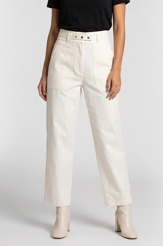 IRO Paris Zoannah Trouser White Maat: 42 | Wijde Broeken Outlet | Dames | Wit
